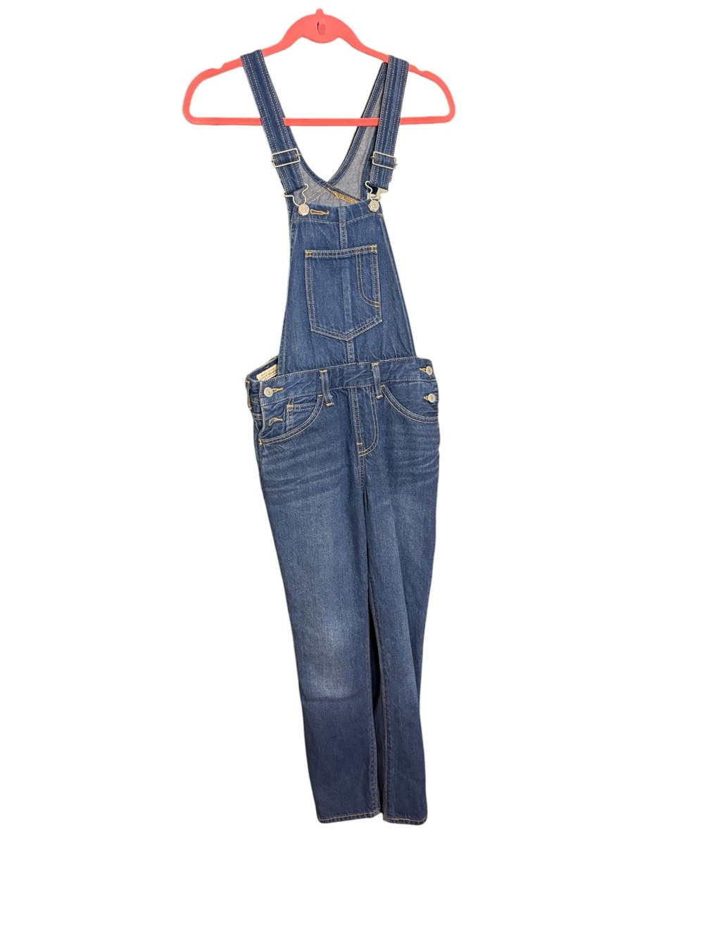 Levi's Classic Indigo Denim Straight Leg Overalls with Adjustable Straps sz XS